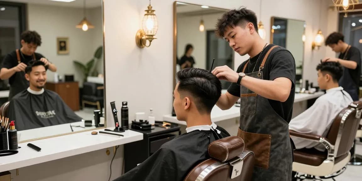 Discover the stylish atmosphere of rokok88 slot login barber shop offering professional grooming services and modern haircuts.