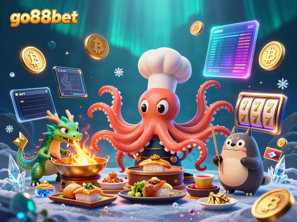 Experience winning strategies at go88bet with a colorful casino illustration showcasing exciting characters.