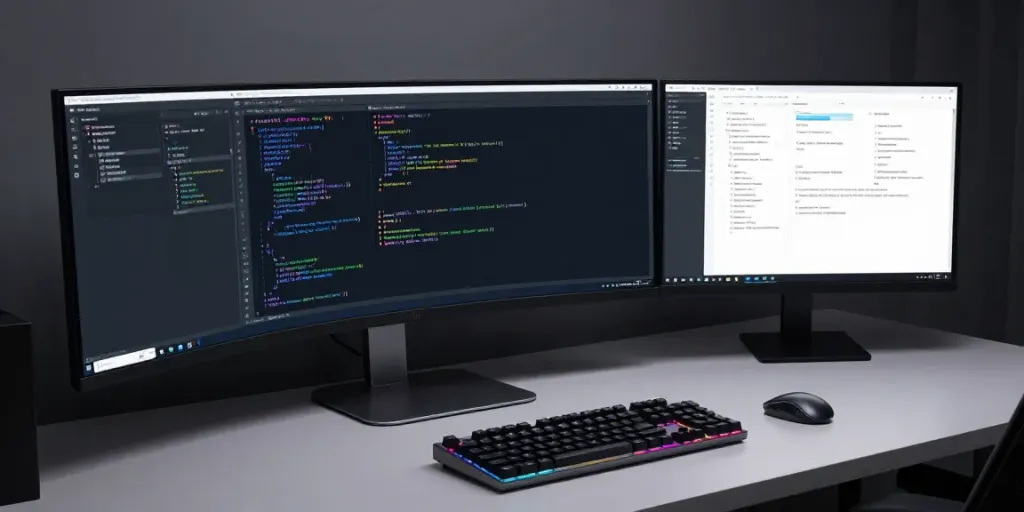 cheap .co.uk renewal options displayed on a modern developer's workspace with tech equipment.