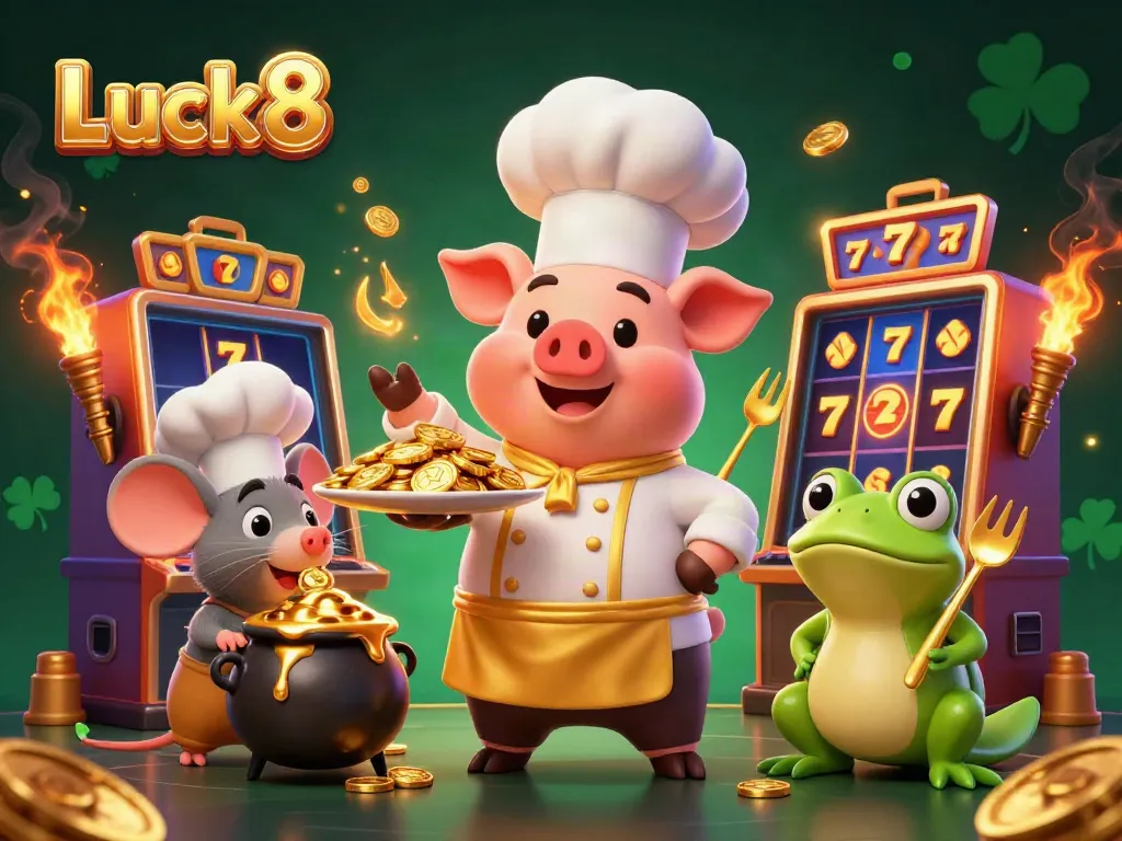 Engage with Luck8's vibrant gaming experience featuring unique characters and enticing gold rewards.