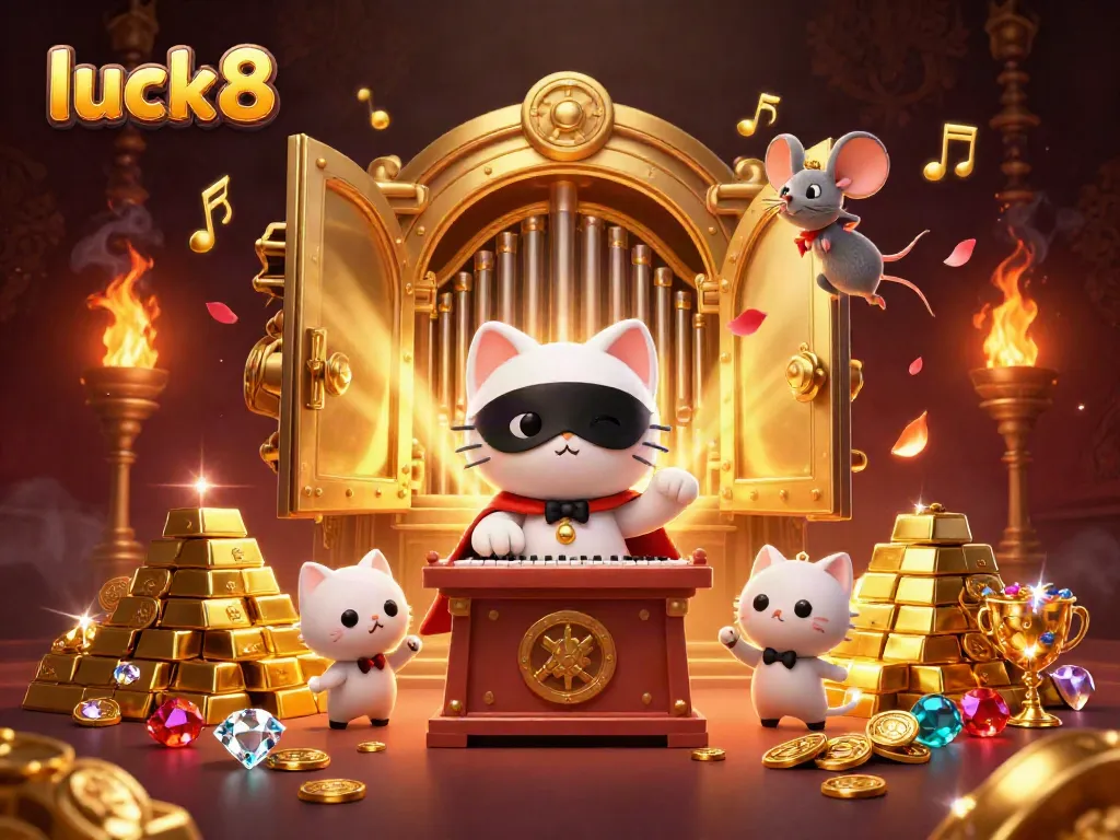Experience thrilling gambling with luck8 as the phantom cat orchestrates a dynamic casino scene