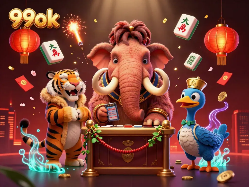 Experience thrilling gameplay at 99ok with animated casino characters welcoming players.