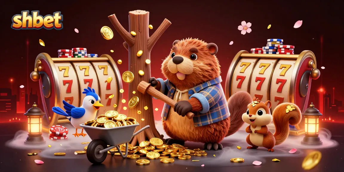 Experience the thrill of winning with shbet in this vibrant 3D casino illustration featuring playful characters.