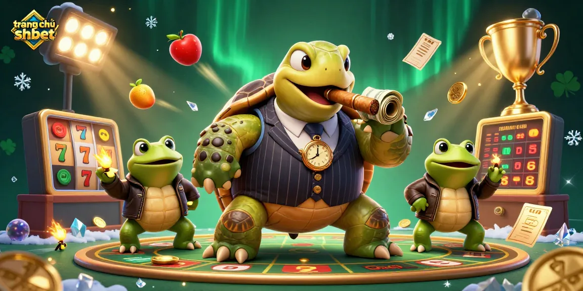 Experience the excitement of trang chủ shbet with a dynamic 3D casino illustration featuring engaging characters and gaming elements.