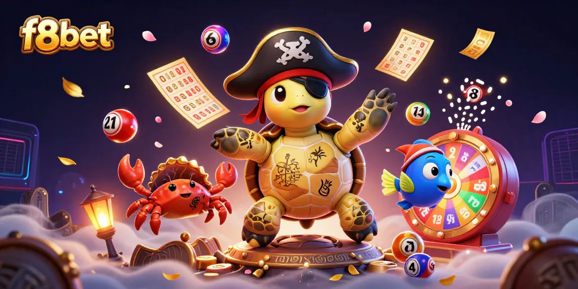 Engage in thrilling experiences at f8bet, showcasing creative casino-themed elements and characters.
