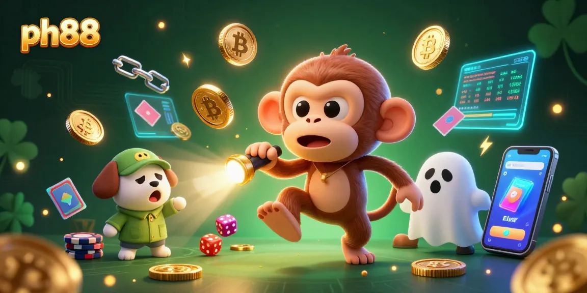 Engage in thrilling betting action at ph88 with golden coins, lively characters, and dynamic casino elements.