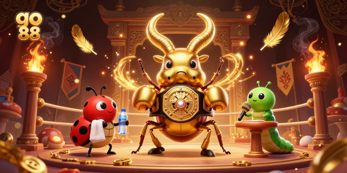 Experience go 88 with engaging characters in a vibrant casino atmosphere, surrounded by coins and dynamic elements.