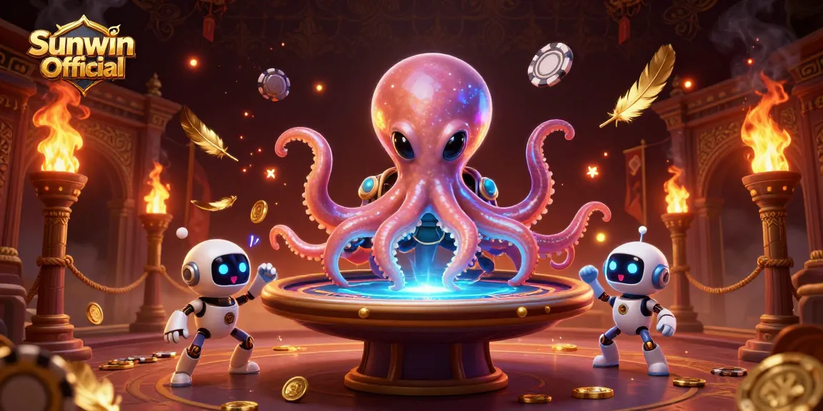 Experience thrilling gameplay with Sunwin Official at a holographic poker table surrounded by dynamic casino elements.