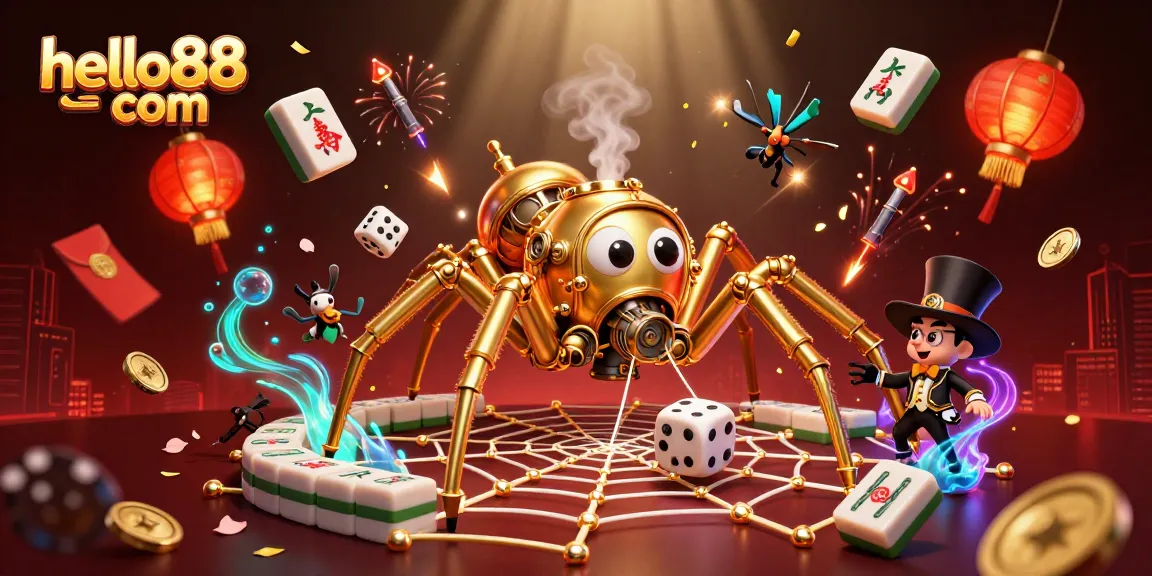 Experience thrilling gaming at hello88 com with our 3D illustration of steampunk elements in a casino