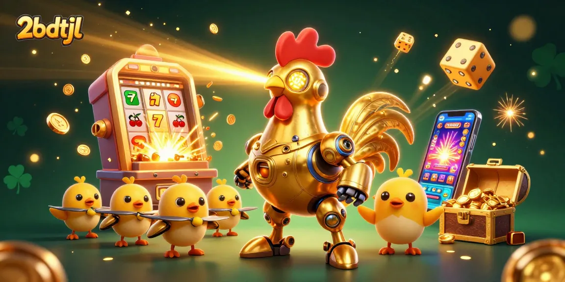Experience excitement with 2bdtjl's vibrant slot game illustration featuring thrilling elements.